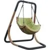 AXI Capri Chaise Suspendue Sur Pied En Bois | Fauteuil / Siège Suspendu Suspendu Avec Support Pour Le Jardin | Balançoire En Vert Pour L'extérieur Pour 1 Personne | Chargement Jusqu'à 150 Kg - Vert