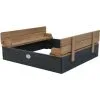 AXI Ella Bac à Sable Enfant Anthracite & Marron | Bac à Sable Pour Enfants En Bois FSC Avec Couvercle & Banc | 100 X 95 Cm - Noir