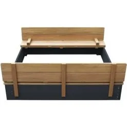 AXI Ella XL Bac à Sable Enfant Anthracite & Marron | Bac à Sable Pour Enfants En Bois FSC Avec Couvercle & Banc | 120 X 120 Cm - Noir 7 AXI Ella XL Bac à Sable Enfant Anthracite & Marron | Bac à Sable Pour Enfants En Bois FSC Avec Couvercle & Banc | 120 X 120 Cm - Noir -Axi Soldes Boutique 33540523 3