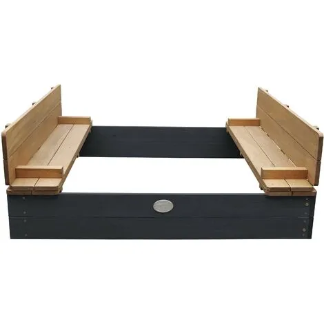 AXI Ella XL Bac à Sable Enfant Anthracite & Marron | Bac à Sable Pour Enfants En Bois FSC Avec Couvercle & Banc | 120 X 120 Cm - Noir 4 AXI Ella XL Bac à Sable Enfant Anthracite & Marron | Bac à Sable Pour Enfants En Bois FSC Avec Couvercle & Banc | 120 X 120 Cm - Noir – Image 4