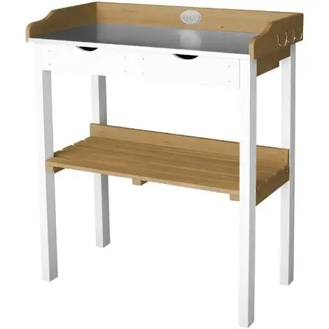 AXI Table De Rempotage Avec 2 Tiroirs En Marron & Blanc | Table De Plantation En Bois Pour L'exterieur - Marron 1 AXI Table De Rempotage Avec 2 Tiroirs En Marron & Blanc | Table De Plantation En Bois Pour L'exterieur - Marron