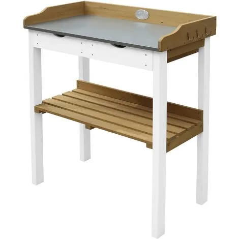 AXI Table De Rempotage Avec 2 Tiroirs En Marron & Blanc | Table De Plantation En Bois Pour L'exterieur - Marron 2 AXI Table De Rempotage Avec 2 Tiroirs En Marron & Blanc | Table De Plantation En Bois Pour L'exterieur - Marron – Image 2