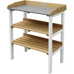 AXI Table De Rempotage Avec étagère De Rangement En Marron & Blanc | Table De Plantation En Bois Pour L'exterieur - Marron
