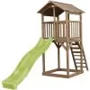 AXI Beach Tower Aire De Jeux Avec Toboggan En Vert Clair & Bac à Sable | Grande Maison Enfant Extérieur En Marron | Cabane De Jeu En Bois FSC - Marron
