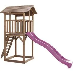 AXI Beach Tower Aire De Jeux Avec Toboggan En Violet & Bac à Sable | Grande Maison Enfant Extérieur En Marron | Cabane De Jeu En Bois FSC - Marron 8 AXI Beach Tower Aire De Jeux Avec Toboggan En Violet & Bac à Sable | Grande Maison Enfant Extérieur En Marron | Cabane De Jeu En Bois FSC - Marron -Axi Soldes Boutique 35011359 4