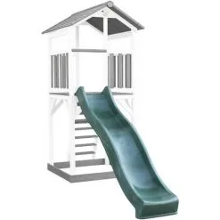 AXI Beach Tower Aire De Jeux Avec Toboggan En Vert & Bac à Sable | Grande Maison Enfant Extérieur En Gris & Blanc | Cabane De Jeu En Bois FSC - Gris -Axi Soldes Boutique 35815029 3