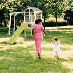 AXI Beach Tower Aire De Jeux Avec Toboggan En Vert Clair, Cadre D'escalade & Bac à Sable | Grande Maison Enfant Extérieur En Gris & Blanc | Cabane De Jeu En Bois FSC - Gris 8 AXI Beach Tower Aire De Jeux Avec Toboggan En Vert Clair, Cadre D'escalade & Bac à Sable | Grande Maison Enfant Extérieur En Gris & Blanc | Cabane De Jeu En Bois FSC - Gris -Axi Soldes Boutique 35815827 4