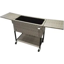 AXI Retro Cooler Wicker Marron | Réfrigérateur De Boissons Mobile Pour L'extérieur / Le Jardin | Glacière 76 Litre - Marron 7 AXI Retro Cooler Wicker Marron | Réfrigérateur De Boissons Mobile Pour L'extérieur / Le Jardin | Glacière 76 Litre - Marron -Axi Soldes Boutique 35933083 3