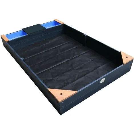 AXI Kelly Bac à Sable En Bois Avec Banc Et Récipients Pour L'eau | Bac à Sable Pour Enfants En Anthracite Et Brun | 180 X 115 Cm - Gris 2 AXI Kelly Bac à Sable En Bois Avec Banc Et Récipients Pour L'eau | Bac à Sable Pour Enfants En Anthracite Et Brun | 180 X 115 Cm - Gris – Image 2