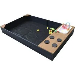 AXI Kelly Bac à Sable En Bois Avec Banc Et Jeux De Cuisine Avec évier | Bac à Sable Pour Enfants En Anthracite Et Brun | 180 X 115 Cm - Gris -Axi Soldes Boutique 36348235 5
