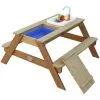 AXI Emily Table Sable Et Eau En Bois Marron | Table D'eau Avec Couvercle, Boîtes De Rangement & Jeu évier De Cuisine | Table De Jeu Enfant à Eau Pour Le Jardin - Marron