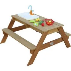 AXI Emily Table Sable Et Eau En Bois Marron | Table D'eau Avec Couvercle, Boîtes De Rangement & Jeu évier De Cuisine | Table De Jeu Enfant à Eau Pour Le Jardin - Marron 8 AXI Emily Table Sable Et Eau En Bois Marron | Table D'eau Avec Couvercle, Boîtes De Rangement & Jeu évier De Cuisine | Table De Jeu Enfant à Eau Pour Le Jardin - Marron -Axi Soldes Boutique 37244884 4