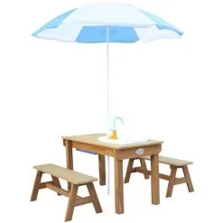 AXI Dennis Table Sable Et Eau En Bois Marron | Table D'eau Avec Couvercle, Boîtes De Rangement, Parasol & Jeu évier De Cuisine | Table De Jeu Enfant à Eau Pour Le Jardin - Marron 9 AXI Dennis Table Sable Et Eau En Bois Marron | Table D'eau Avec Couvercle, Boîtes De Rangement, Parasol & Jeu évier De Cuisine | Table De Jeu Enfant à Eau Pour Le Jardin - Marron -Axi Soldes Boutique 37486414 5