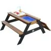 AXI Emily Table Sable Et Eau En Bois Anthracite & Marron | Table D'eau Avec Couvercle, Boîtes De Rangement & Jeu évier De Cuisine | Table De Jeu Enfant à Eau Pour Le Jardin - Gris