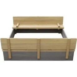 AXI Ella XL Bac à Sable Enfant Gris & Marron | Bac à Sable Pour Enfants En Bois FSC Avec Couvercle & Banc | 120 X 120 Cm - Gris 7 AXI Ella XL Bac à Sable Enfant Gris & Marron | Bac à Sable Pour Enfants En Bois FSC Avec Couvercle & Banc | 120 X 120 Cm - Gris -Axi Soldes Boutique 45417273 3