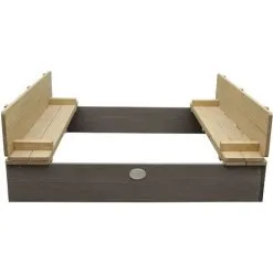 AXI Ella XL Bac à Sable Enfant Gris & Marron | Bac à Sable Pour Enfants En Bois FSC Avec Couvercle & Banc | 120 X 120 Cm - Gris 8 AXI Ella XL Bac à Sable Enfant Gris & Marron | Bac à Sable Pour Enfants En Bois FSC Avec Couvercle & Banc | 120 X 120 Cm - Gris -Axi Soldes Boutique 45417273 4