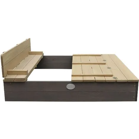 AXI Ella XL Bac à Sable Enfant Gris & Marron | Bac à Sable Pour Enfants En Bois FSC Avec Couvercle & Banc | 120 X 120 Cm - Gris 5 AXI Ella XL Bac à Sable Enfant Gris & Marron | Bac à Sable Pour Enfants En Bois FSC Avec Couvercle & Banc | 120 X 120 Cm - Gris – Image 5