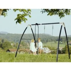 AXI Set De Balançoire En Métal En Anthracite & Crème 3 Agrès | Balançoire 1 Place & Balançoire à Bascule / Face à Face Avec Support | Balançoire Portique De Jardin / Extérieur Pour Enfants -Axi Soldes Boutique 51183088 5