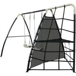 AXI Set De Balançoire En Métal En Anthracite & Crème | Balançoire 2 Agrès / Places & Filet à Grimper | Portique Avec Balançoire De Jardin / Extérieur Pour Enfants 8 AXI Set De Balançoire En Métal En Anthracite & Crème | Balançoire 2 Agrès / Places & Filet à Grimper | Portique Avec Balançoire De Jardin / Extérieur Pour Enfants -Axi Soldes Boutique 51183089 4