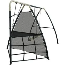 AXI Set De Balançoire En Métal En Anthracite & Crème | Balançoire 2 Agrès / Places & Filet à Grimper | Portique Avec Balançoire De Jardin / Extérieur Pour Enfants 9 AXI Set De Balançoire En Métal En Anthracite & Crème | Balançoire 2 Agrès / Places & Filet à Grimper | Portique Avec Balançoire De Jardin / Extérieur Pour Enfants -Axi Soldes Boutique 51183089 5