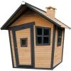 AXI Alice Maison Enfant En Bois FSC | Maison De Jeux Pour L'extérieur / Jardin En Anthracite & Marron | Maisonnette / Cabane De Jeu Avec Des Fenêtres - Gris