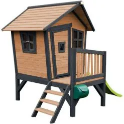 AXI Robin Maison Enfant Avec Toboggan Vert Clair | Aire De Jeux Pour L'extérieur En Anthracite & Marron | Maisonnette / Cabane De Jeu En Bois FSC - Gris 7 AXI Robin Maison Enfant Avec Toboggan Vert Clair | Aire De Jeux Pour L'extérieur En Anthracite & Marron | Maisonnette / Cabane De Jeu En Bois FSC - Gris -Axi Soldes Boutique 51263880 3