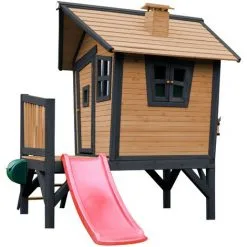 AXI Robin Maison Enfant Avec Toboggan Rouge | Aire De Jeux Pour L'extérieur En Anthracite & Marron | Maisonnette / Cabane De Jeu En Bois FSC - Gris 8 AXI Robin Maison Enfant Avec Toboggan Rouge | Aire De Jeux Pour L'extérieur En Anthracite & Marron | Maisonnette / Cabane De Jeu En Bois FSC - Gris -Axi Soldes Boutique 51263881 4