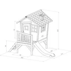 AXI Robin Maison Enfant Avec Toboggan Rouge | Aire De Jeux Pour L'extérieur En Anthracite & Marron | Maisonnette / Cabane De Jeu En Bois FSC - Gris 9 AXI Robin Maison Enfant Avec Toboggan Rouge | Aire De Jeux Pour L'extérieur En Anthracite & Marron | Maisonnette / Cabane De Jeu En Bois FSC - Gris -Axi Soldes Boutique 51263881 5