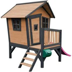 AXI Robin Maison Enfant Avec Toboggan Violet | Aire De Jeux Pour L'extérieur En Anthracite & Marron | Maisonnette / Cabane De Jeu En Bois FSC - Gris 7 AXI Robin Maison Enfant Avec Toboggan Violet | Aire De Jeux Pour L'extérieur En Anthracite & Marron | Maisonnette / Cabane De Jeu En Bois FSC - Gris -Axi Soldes Boutique 51263883 3