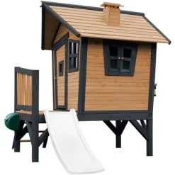 AXI Robin Maison Enfant Avec Toboggan Blanc | Aire De Jeux Pour L'extérieur En Anthracite & Marron | Maisonnette / Cabane De Jeu En Bois FSC - Gris 8 AXI Robin Maison Enfant Avec Toboggan Blanc | Aire De Jeux Pour L'extérieur En Anthracite & Marron | Maisonnette / Cabane De Jeu En Bois FSC - Gris -Axi Soldes Boutique 51263884 4
