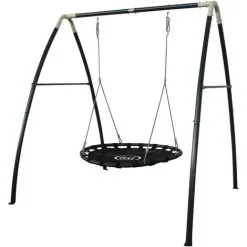 AXI Portique En Métal Avec Balançoire Nid D'Oiseau Enfant | Balançoire Ronde Pour Le Jardin