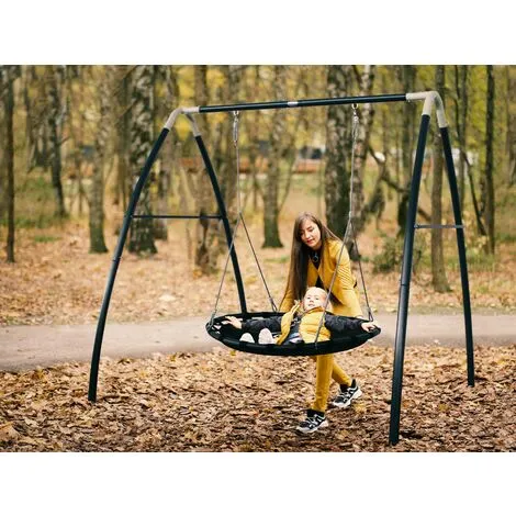 AXI Portique En Métal Avec Balançoire Nid D'Oiseau Enfant | Balançoire Ronde Pour Le Jardin 5 AXI Portique En Métal Avec Balançoire Nid D'Oiseau Enfant | Balançoire Ronde Pour Le Jardin – Image 5