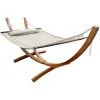 AXI Hawaï Hamac Double XXL | Hamac 2 Personnes En Beige Avec Support En Bois | Pour L'extérieur Pour Jardin, Terrasse, Balcon - Marron