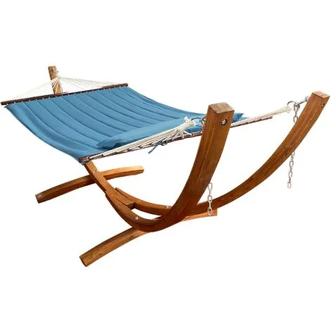 AXI Hawaï Hamac Double XXL | Hamac 2 Personnes En Bleu Avec Support En Bois | Pour L'extérieur Pour Jardin, Terrasse, Balcon - Bleu 3 AXI Hawaï Hamac Double XXL | Hamac 2 Personnes En Bleu Avec Support En Bois | Pour L'extérieur Pour Jardin, Terrasse, Balcon - Bleu – Image 3