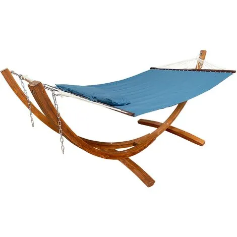 AXI Hawaï Hamac Double XXL | Hamac 2 Personnes En Bleu Avec Support En Bois | Pour L'extérieur Pour Jardin, Terrasse, Balcon - Bleu 4 AXI Hawaï Hamac Double XXL | Hamac 2 Personnes En Bleu Avec Support En Bois | Pour L'extérieur Pour Jardin, Terrasse, Balcon - Bleu – Image 4