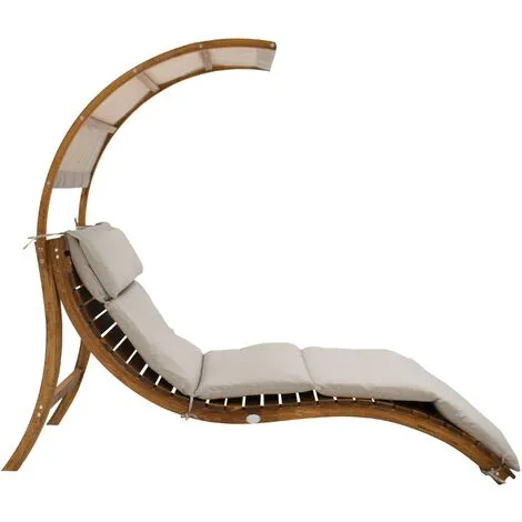 AXI Chaise Longue De Jardin Salina En Bois | Lit De Jardin Avec Toit & Coussin Pour Le Jardin | Bain De Soleil Individuelle Avec Toit Solaire Résistant Aux Intempéries En Beige - Marron 2 AXI Chaise Longue De Jardin Salina En Bois | Lit De Jardin Avec Toit & Coussin Pour Le Jardin | Bain De Soleil Individuelle Avec Toit Solaire Résistant Aux Intempéries En Beige - Marron – Image 2