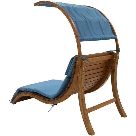 AXI Chaise Longue De Jardin Salina En Bois | Lit De Jardin Avec Toit & Coussin Pour Le Jardin | Bain De Soleil Individuelle Avec Toit Solaire Résistant Aux Intempéries En Bleu - Bleu 3 AXI Chaise Longue De Jardin Salina En Bois | Lit De Jardin Avec Toit & Coussin Pour Le Jardin | Bain De Soleil Individuelle Avec Toit Solaire Résistant Aux Intempéries En Bleu - Bleu – Image 3