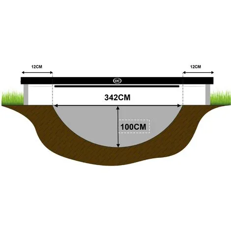 AXI Denver Trampoline Rond Avec Filet Ø 366 Cm En Noir | Trampoline Inground Pour Enfants | Trampoline Enterré Au Niveau Du Sol Pour Le Jardin / L'extérieur - Noir 2 AXI Denver Trampoline Rond Avec Filet Ø 366 Cm En Noir | Trampoline Inground Pour Enfants | Trampoline Enterré Au Niveau Du Sol Pour Le Jardin / L'extérieur - Noir – Image 2