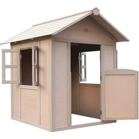 AXI Lakeside Valley Green Maison Enfant En Bois FSC & Resysta | Maisonnette / Cabane De Jeu Exterieur - Marron 3 AXI Lakeside Valley Green Maison Enfant En Bois FSC & Resysta | Maisonnette / Cabane De Jeu Exterieur - Marron – Image 3